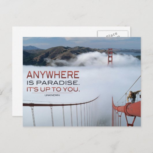 Overal is het Paradise Inspirerend Briefkaart (Voorkant / Achterkant)