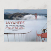 Overal is het Paradise Inspirerend Briefkaart (Voorkant)
