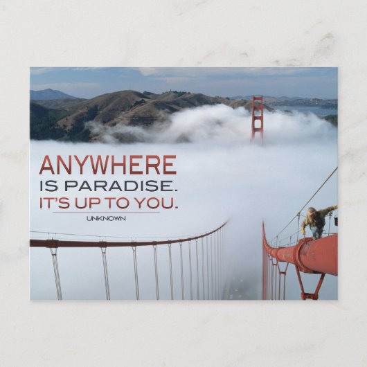 Overal is het Paradise Inspirerend Briefkaart (Voorkant)