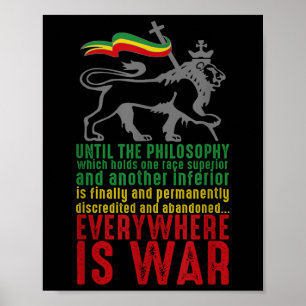 Overal is oorlog Haile Selie toespraak Judah Lion Poster