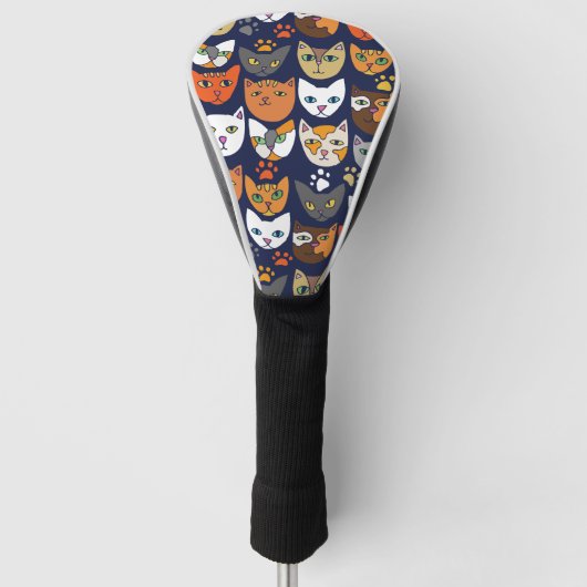 Overal Katten Kattenpersoon Golfheadcover (Voorkant)