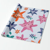 Overal lelies cadeaupapier (Uitgerold)