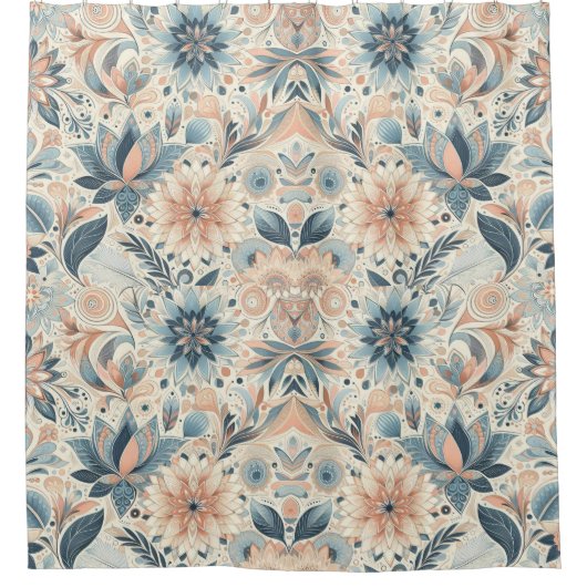 Overal licht patroon douchegordijn (Voorkant)