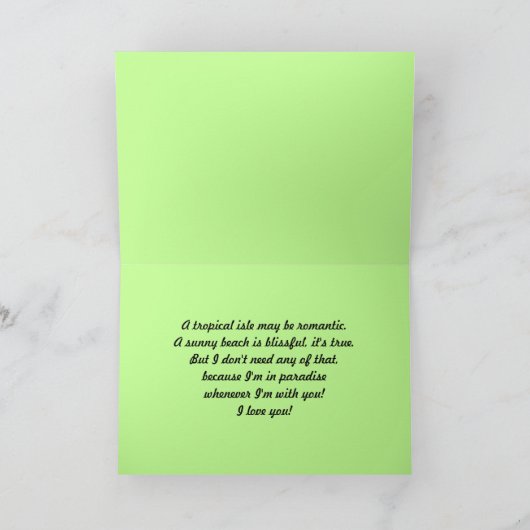 Overal met u is paradijs Kaart (Binnen)