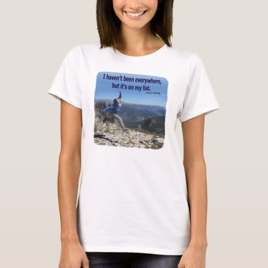 Overal op mijn lijst staan t-shirt (Voorkant)