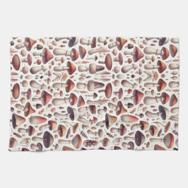 Overal paddenstoel patroon ontwerp theedoek