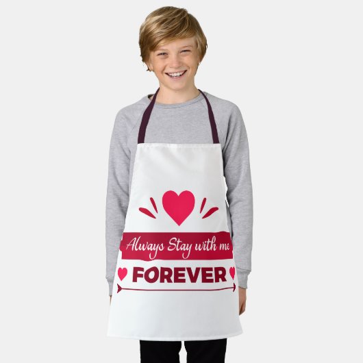 Overal print Schort met liefde Schort (Gedragen)