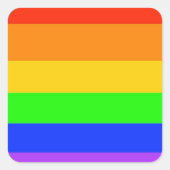 Overal regenbogen! vierkante sticker (Voorkant)