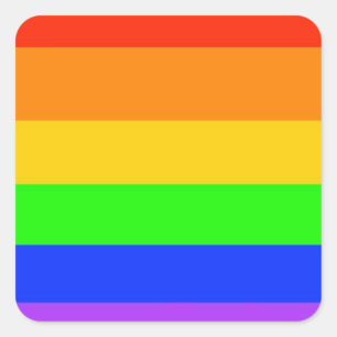 Overal regenbogen! vierkante sticker