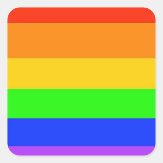 Overal regenbogen! vierkante sticker (Voorkant)
