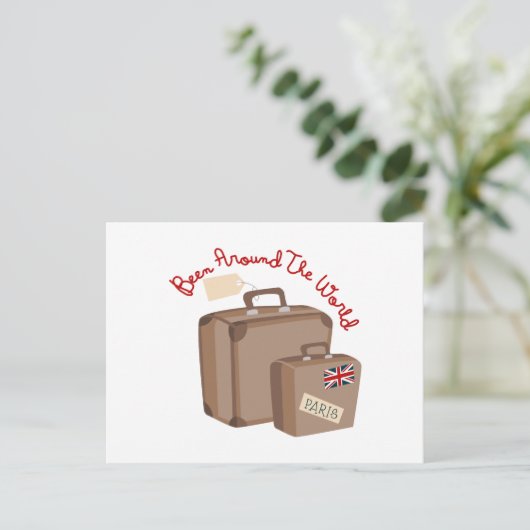 Overal ter wereld briefkaart (Staand voorkant)