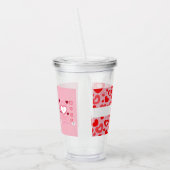 Overal Valentijnsdag Monogram - Acryl Drinkbeker (Links)