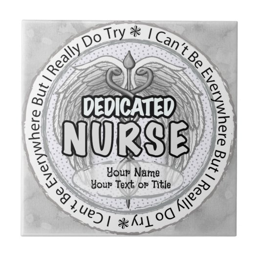 Overal verpleegkundige tegeltje (Voorkant)