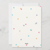 Overal verspreid confetti- Nieuwjaarskaart met vla Feestdagenkaart (Achterkant)