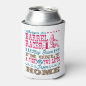 Overal waar deze loop Racer kan Roam Barrel Racing Blikjeskoeler (Blikje Voorkant)