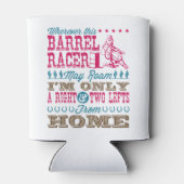 Overal waar deze loop Racer kan Roam Barrel Racing Blikjeskoeler (Achterkant)