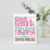 Overal waar deze loop Racer kan Roam Barrel Racing Briefkaart (Staand voorkant)