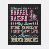 Overal waar deze loop Racer kan Roam Barrel Racing Fleece Deken (Voorkant)