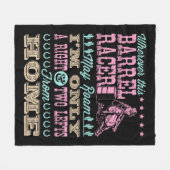 Overal waar deze loop Racer kan Roam Barrel Racing Fleece Deken (Voorkant (Horizontaal))