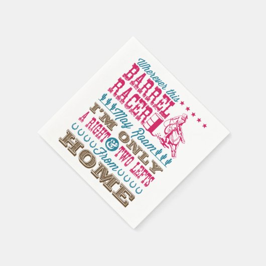 Overal waar deze loop Racer kan Roam Barrel Racing Servet (Hoek)