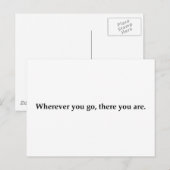 Overal waar je ook gaat, daar ben je. briefkaart (Voorkant / Achterkant)