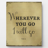 Overal waar je ook gaat, ga ik naar de Bijbelverse Fotoplaat (Voorkant)