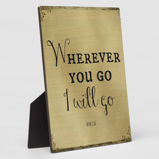 Overal waar je ook gaat, ga ik naar de Bijbelverse Fotoplaat (Zijkant)