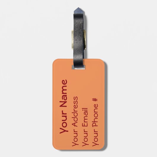 "Overal waar je ook gaat, ga met al je hart." Bagagelabel (Achterkant verticaal)