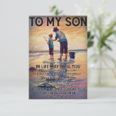 Overal waar je reis in het leven je vader Vist om  Bedankkaart (Staand voorkant)