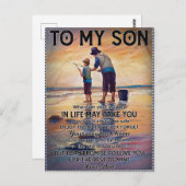 Overal waar je reis in het leven je vader Vist om  Briefkaart (Voorkant / Achterkant)