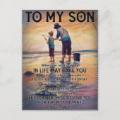 Overal waar je reis in het leven je vader Vist om  Briefkaart (Voorkant)