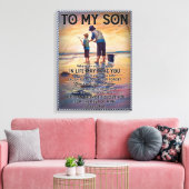 Overal waar je reis in het leven je vader Vist om  Canvas Afdruk (Insitu (Woonkamer))