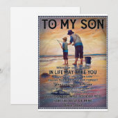 Overal waar je reis in het leven je vader Vist om  Feestdagenkaart (Voorkant / Achterkant)