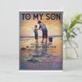 Overal waar je reis in het leven je vader Vist om  Feestdagenkaart (Staand voorkant)