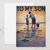 Overal waar je reis in het leven je vader Vist om  Feestdagenkaart (Voorkant / Achterkant)