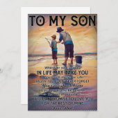 Overal waar je reis in het leven je vader Vist om Kaart (Voorkant / Achterkant)