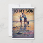 Overal waar je reis in het leven je vader Vist om  RSVP Kaartje (Voorkant)