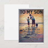 Overal waar je reis in het leven je vader Vist om  RSVP Kaartje (Voorkant / Achterkant)