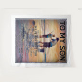 Overal waar je reis in het leven je vader Vist om  Wandkleed (Voorkant (horizontaal))