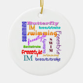 Overal zwemmen keramisch ornament (Voorkant)