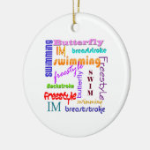 Overal zwemmen keramisch ornament (Links)