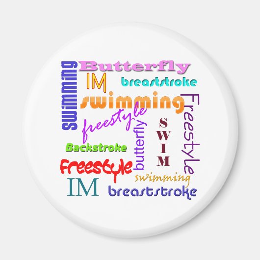 Overal zwemmen magneet (Voorkant)