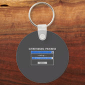 Overanalyseren Laden Grappige Tech Humor Quote Sleutelhanger (Voorkant)