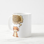 Overanalyserende Axolotl Grappige Quote Introvert Koffiemok (Voorkant links)