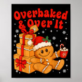 Overbaked And Over It Christmas Funny Cookies Ging Poster (Voorkant)