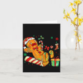 Overbaked And Over It Gingerbread Christmas Baking Kaart (Gele Bloem)