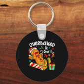 Overbaked And Over It Gingerbread Christmas Baking Sleutelhanger (Voorkant)