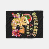 Overbaked And Over It Xmas Cookies Baking Gingerbr Fleece Deken (Voorkant (Horizontaal))