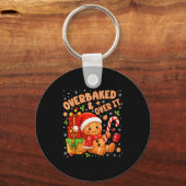 Overbakken en over het Kerst Koekjes Gingerbrea Sleutelhanger (Voorkant)