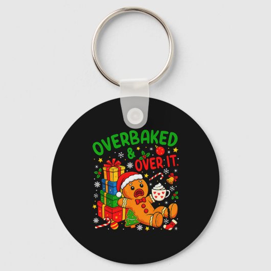 Overbakken en over kerstkoekjes gingerbrea sleutelhanger (Voorkant)
